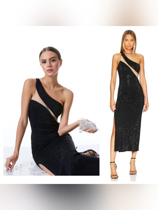 Alice + Olivia Dresses & Skirts - Alice + Olivia  Mercedes  Embellished One Shoulder long Dress Size 6 $595